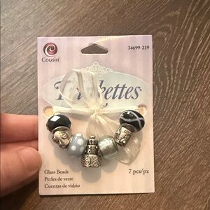 Cousin Trinkettes 7pc Glass Beads “ I Do “ Set